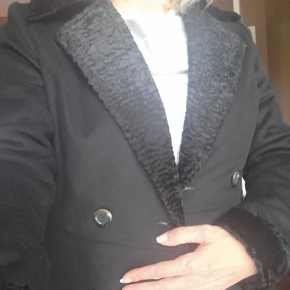 HH Full lenght Reversable Faux Astrakan Car Coat - Picture 6 of 7